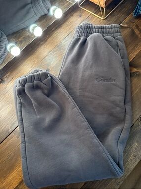 Comfort Embroidered Kids' Joggers - Charcoal Gray